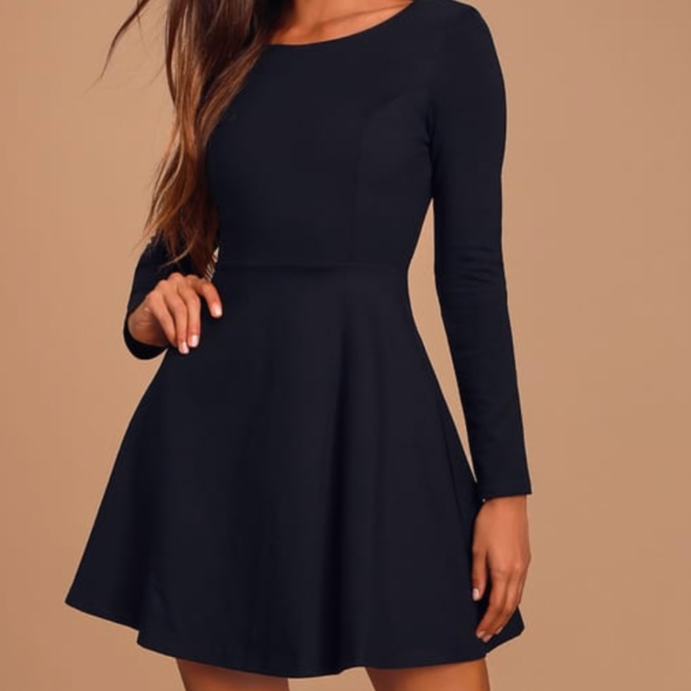 Lulu’s Black Long Sleeve Dress